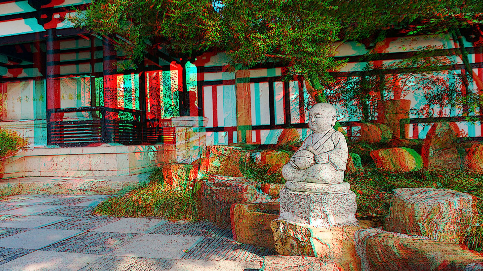 扬州 大明寺 红蓝立体图  240825 - 图片3