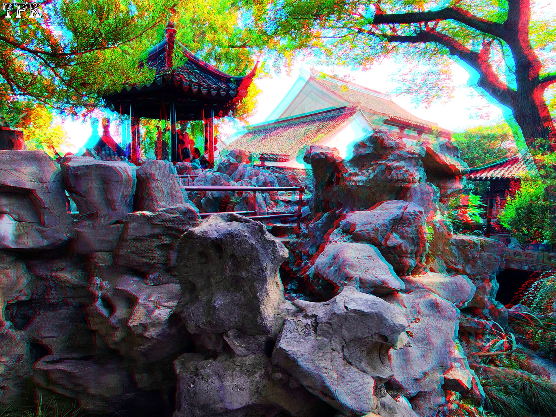 姑苏怡园得闲游(1)【立体摄影】XRC红青图　260613 - 图片8